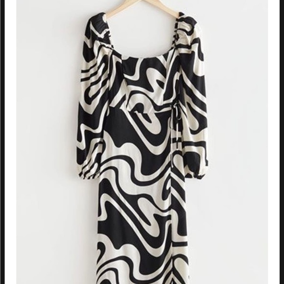 & Other Stories Square Neck Midi Dress - Picture 2 of 6